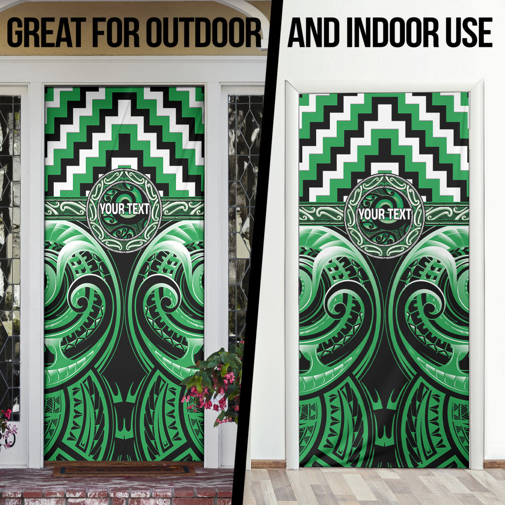 Aotearoa Ngai Tahu Personalised Door Cover Maori Iwi Poutama Puhoro Tattoo LT14 - Polynesian Pride