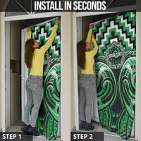 Aotearoa Ngai Tahu Personalised Door Cover Maori Iwi Poutama Puhoro Tattoo LT14 - Polynesian Pride