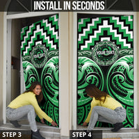 Aotearoa Ngai Tahu Personalised Door Cover Maori Iwi Poutama Puhoro Tattoo LT14 - Polynesian Pride