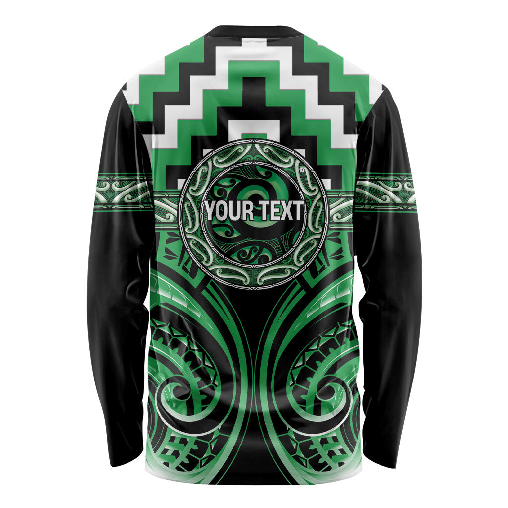 Aotearoa Ngai Tahu Personalised Long Sleeve Shirt Maori Iwi Poutama Puhoro Tattoo LT14 - Polynesian Pride