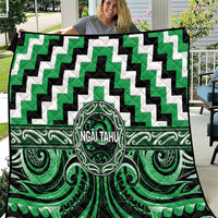 Aotearoa Ngai Tahu Quilt Maori Iwi Poutama Puhoro Tattoo LT14 Green - Polynesian Pride