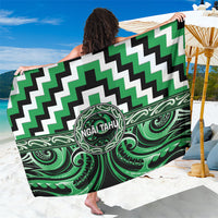 Aotearoa Ngai Tahu Sarong Maori Iwi Poutama Puhoro Tattoo LT14 One Size 44 x 66 inches Green - Polynesian Pride