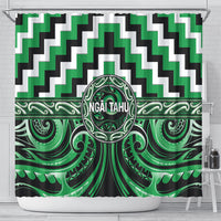 Aotearoa Ngai Tahu Shower Curtain Maori Iwi Poutama Puhoro Tattoo LT14 - Polynesian Pride