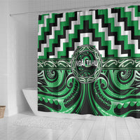 Aotearoa Ngai Tahu Shower Curtain Maori Iwi Poutama Puhoro Tattoo LT14 - Polynesian Pride