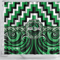 Aotearoa Ngai Tahu Shower Curtain Maori Iwi Poutama Puhoro Tattoo LT14 - Polynesian Pride