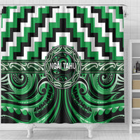 Aotearoa Ngai Tahu Shower Curtain Maori Iwi Poutama Puhoro Tattoo LT14 - Polynesian Pride