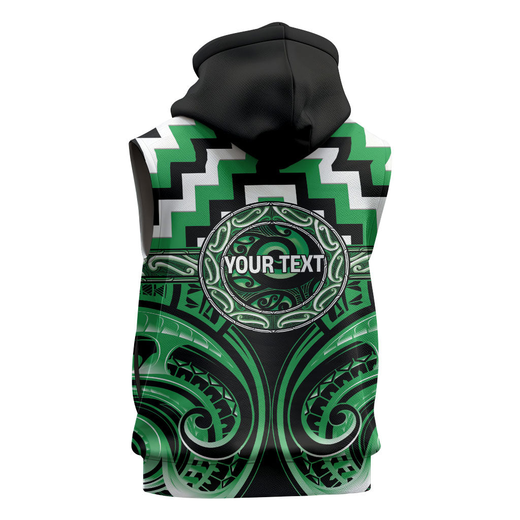 Aotearoa Ngai Tahu Personalised Sleeveless Zip Hoodie Maori Iwi Poutama Puhoro Tattoo LT14 - Polynesian Pride