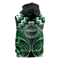 Aotearoa Ngai Tahu Personalised Sleeveless Zip Hoodie Maori Iwi Poutama Puhoro Tattoo LT14 - Polynesian Pride