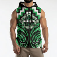 Aotearoa Ngai Tahu Personalised Sleeveless Zip Hoodie Maori Iwi Poutama Puhoro Tattoo LT14 - Polynesian Pride
