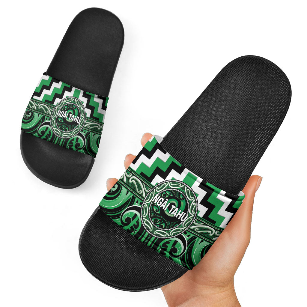 Aotearoa Ngai Tahu Slide Sandals Maori Iwi Poutama Puhoro Tattoo LT14 - Polynesian Pride
