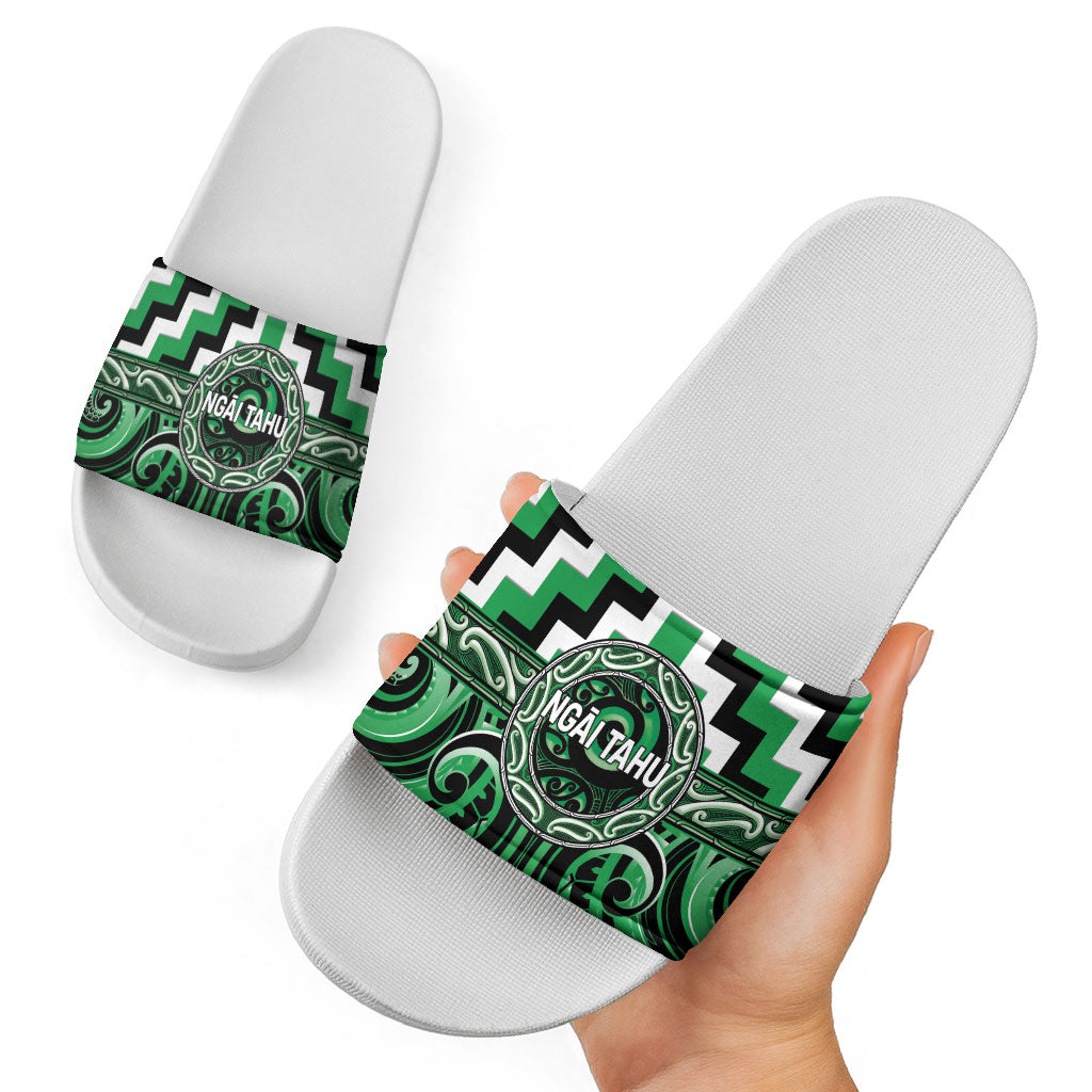 Aotearoa Ngai Tahu Slide Sandals Maori Iwi Poutama Puhoro Tattoo LT14 - Polynesian Pride