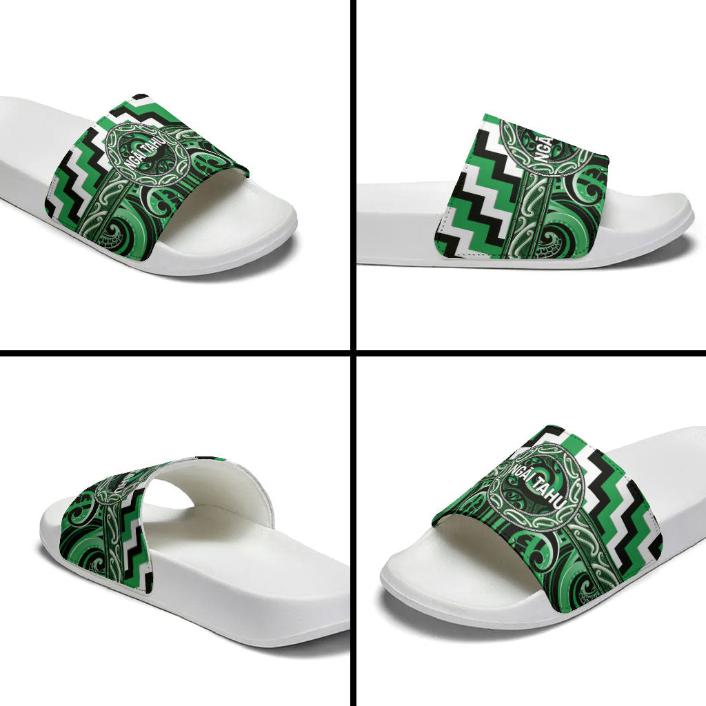 Aotearoa Ngai Tahu Slide Sandals Maori Iwi Poutama Puhoro Tattoo LT14 - Polynesian Pride