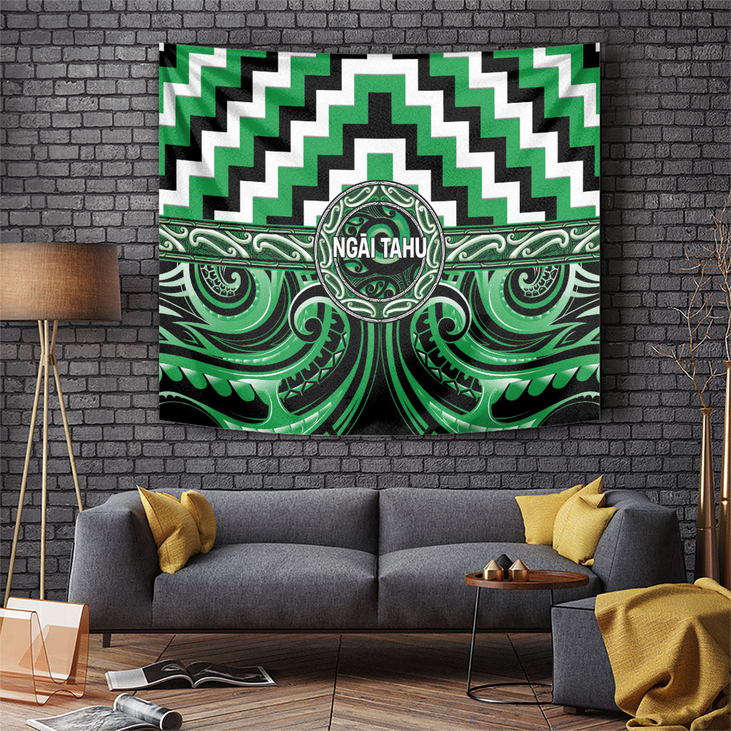 Aotearoa Ngai Tahu Tapestry Maori Iwi Poutama Puhoro Tattoo LT14 Green - Polynesian Pride