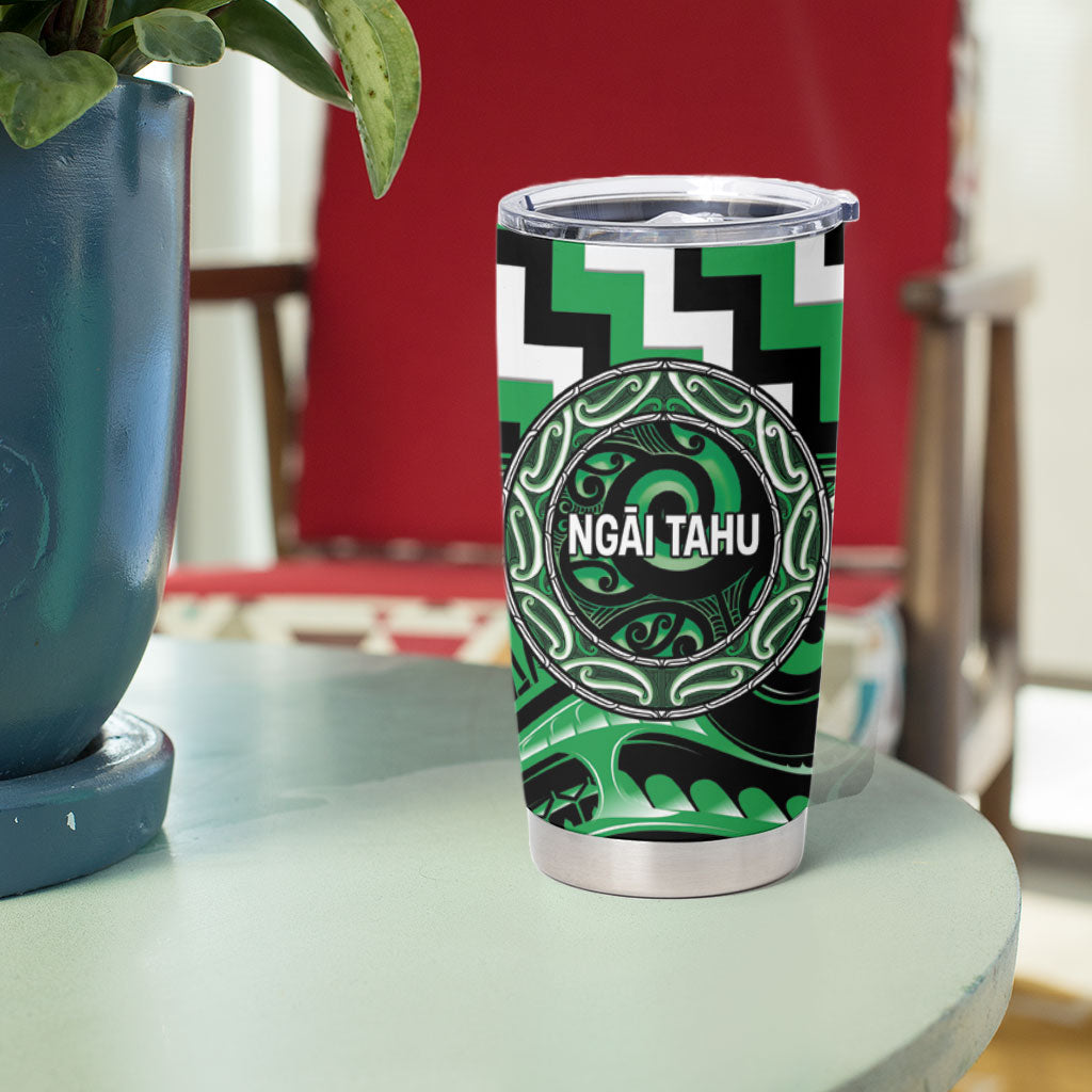Aotearoa Ngai Tahu Personalised Tumbler Cup Maori Iwi Poutama Puhoro Tattoo LT14 - Polynesian Pride