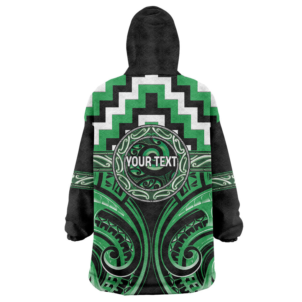 Aotearoa Ngai Tahu Personalised Wearable Blanket Hoodie Maori Iwi Poutama Puhoro Tattoo LT14 - Polynesian Pride