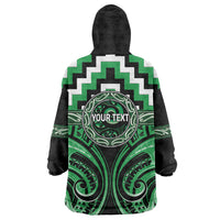 Aotearoa Ngai Tahu Personalised Wearable Blanket Hoodie Maori Iwi Poutama Puhoro Tattoo LT14 - Polynesian Pride