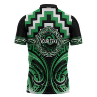 Aotearoa Ngai Tahu Personalised Zipper Polo Shirt Maori Iwi Poutama Puhoro Tattoo LT14 - Polynesian Pride