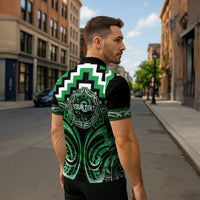 Aotearoa Ngai Tahu Personalised Zipper Polo Shirt Maori Iwi Poutama Puhoro Tattoo LT14 - Polynesian Pride