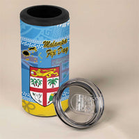Malampa Fiji Day 4 in 1 Can Cooler Tumbler 10 October Fijian Tapa Flag Style LT14 - Polynesian Pride