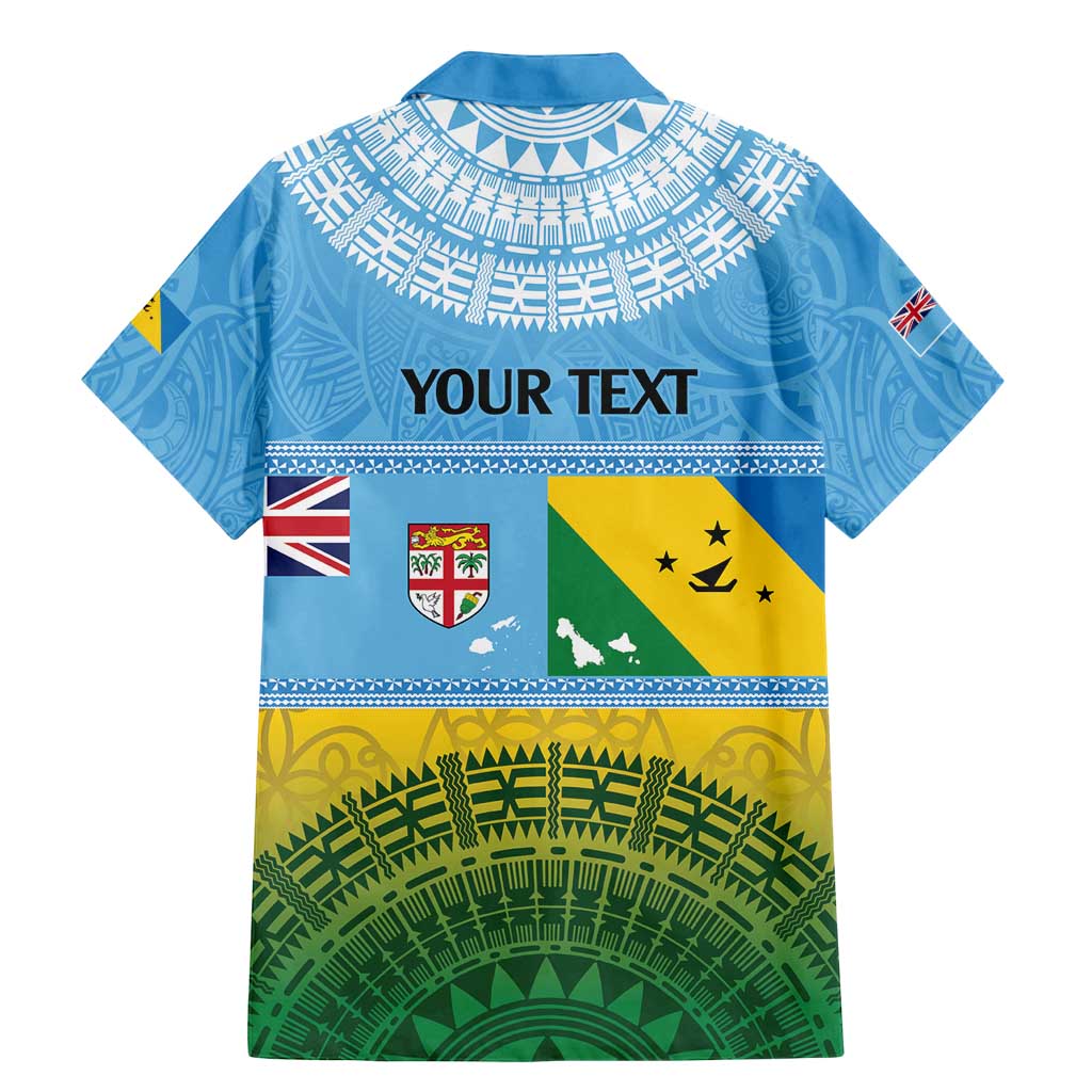 Personalised Malampa Fiji Day Family Matching Mermaid Dress and Hawaiian Shirt 10 October Fijian Tapa Flag Style LT14 - Polynesian Pride