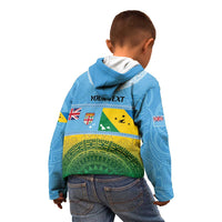 Personalised Malampa Fiji Day Kid Hoodie 10 October Fijian Tapa Flag Style LT14 - Polynesian Pride