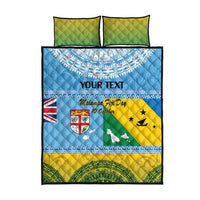 Personalised Malampa Fiji Day Quilt Bed Set 10 October Fijian Tapa Flag Style LT14 - Polynesian Pride