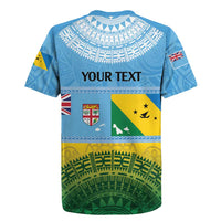 Personalised Malampa Fiji Day Rugby Jersey 10 October Fijian Tapa Flag Style LT14 - Polynesian Pride
