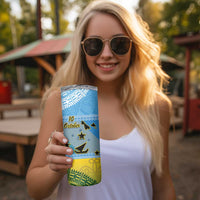 Malampa Fiji Day Skinny Tumbler 10 October Fijian Tapa Flag Style LT14 - Polynesian Pride