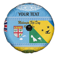 Personalised Malampa Fiji Day Spare Tire Cover 10 October Fijian Tapa Flag Style LT14 - Polynesian Pride