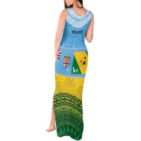 Personalised Malampa Fiji Day Tank Maxi Dress 10 October Fijian Tapa Flag Style LT14 - Polynesian Pride