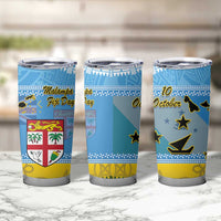 Malampa Fiji Day Tumbler Cup 10 October Fijian Tapa Flag Style LT14 - Polynesian Pride