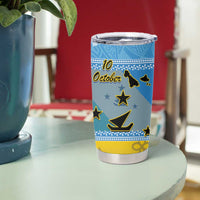 Malampa Fiji Day Tumbler Cup 10 October Fijian Tapa Flag Style LT14 - Polynesian Pride