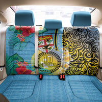 Vanuatu Malampa Fiji Day Back Car Seat Cover Happy 10 October With Maps Tropical Flowers LT14 - Polynesian Pride