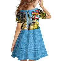 Vanuatu Malampa Fiji Day Family Matching Off Shoulder Maxi Dress and Hawaiian Shirt Happy 10 October With Maps Tropical Flowers LT14 - Polynesian Pride