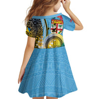 Vanuatu Malampa Fiji Day Family Matching Off Shoulder Short Dress and Hawaiian Shirt Happy 10 October With Maps Tropical Flowers LT14 - Polynesian Pride