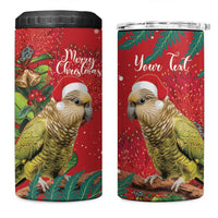Personalised New Zealand Kakapo Christmas 4 in 1 Can Cooler Tumbler Meri Kirihimete Silver Fern Mix Pohutukawa LT14 One Size: 16 oz Red - Polynesian Pride