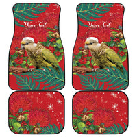 Personalised New Zealand Kakapo Christmas Car Mats Meri Kirihimete Silver Fern Mix Pohutukawa LT14 - Polynesian Pride