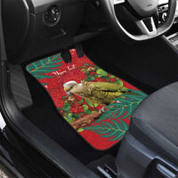Personalised New Zealand Kakapo Christmas Car Mats Meri Kirihimete Silver Fern Mix Pohutukawa LT14 - Polynesian Pride