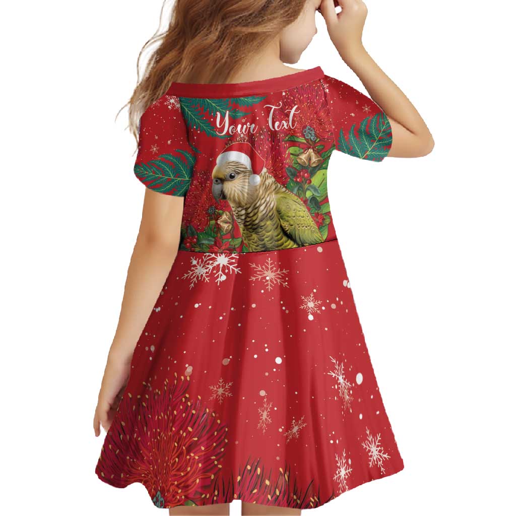 Personalised New Zealand Kakapo Christmas Family Matching Long Sleeve Bodycon Dress and Hawaiian Shirt Meri Kirihimete Silver Fern Mix Pohutukawa LT14 - Polynesian Pride