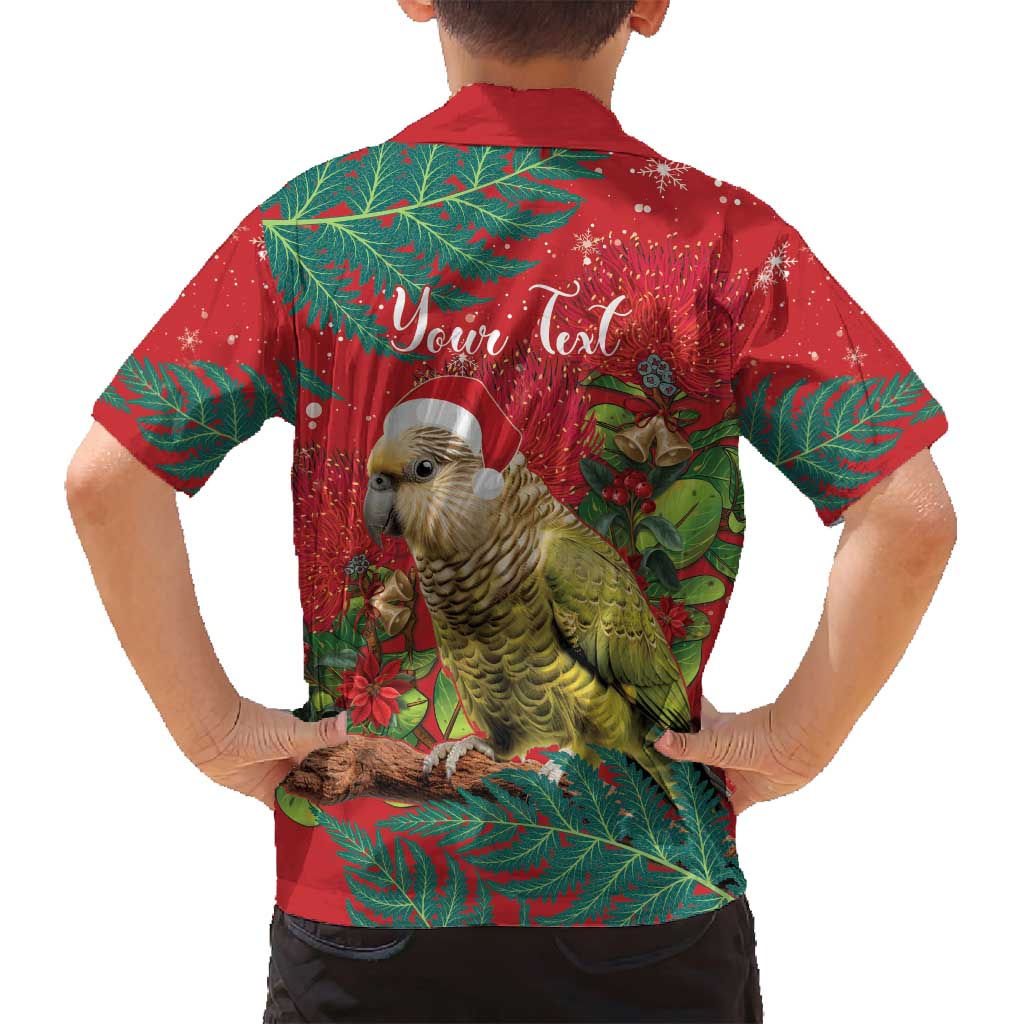 Personalised New Zealand Kakapo Christmas Family Matching Off Shoulder Maxi Dress and Hawaiian Shirt Meri Kirihimete Silver Fern Mix Pohutukawa LT14 - Polynesian Pride