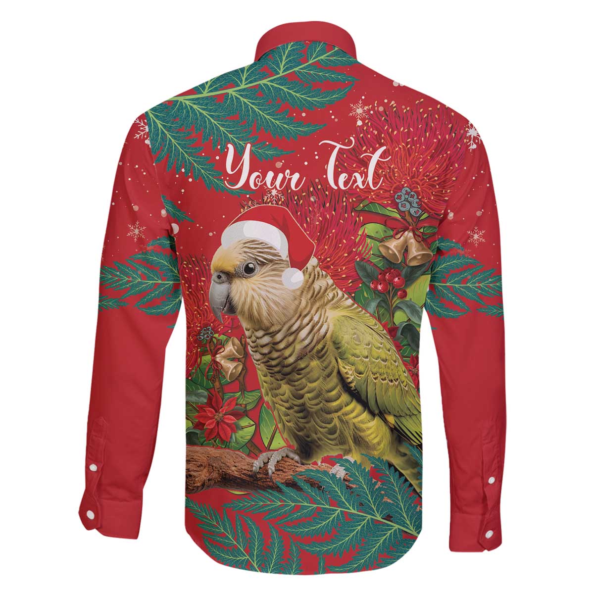 Personalised New Zealand Kakapo Christmas Family Matching Off Shoulder Short Dress and Hawaiian Shirt Meri Kirihimete Silver Fern Mix Pohutukawa LT14 - Polynesian Pride