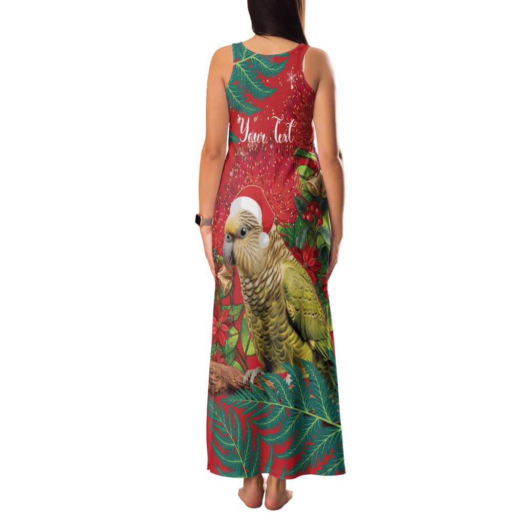 Personalised New Zealand Kakapo Christmas Family Matching Tank Maxi Dress and Hawaiian Shirt Meri Kirihimete Silver Fern Mix Pohutukawa LT14 - Polynesian Pride