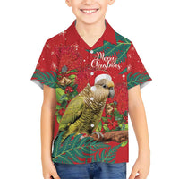 Personalised New Zealand Kakapo Christmas Hawaiian Shirt Meri Kirihimete Silver Fern Mix Pohutukawa LT14 - Polynesian Pride