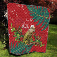 Personalised New Zealand Kakapo Christmas Quilt Meri Kirihimete Silver Fern Mix Pohutukawa LT14 - Polynesian Pride