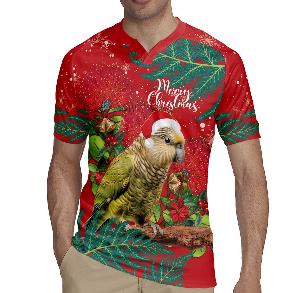 Personalised New Zealand Kakapo Christmas Rugby Jersey Meri Kirihimete Silver Fern Mix Pohutukawa LT14 - Polynesian Pride