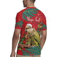 Personalised New Zealand Kakapo Christmas Rugby Jersey Meri Kirihimete Silver Fern Mix Pohutukawa LT14 - Polynesian Pride