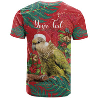 Personalised New Zealand Kakapo Christmas T Shirt Meri Kirihimete Silver Fern Mix Pohutukawa LT14 - Polynesian Pride