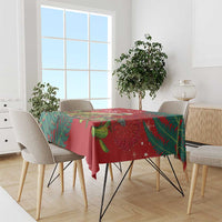 Personalised New Zealand Kakapo Christmas Tablecloth Meri Kirihimete Silver Fern Mix Pohutukawa LT14 - Polynesian Pride