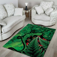 New Zealand Gecko Christmas Area Rug Meri Kirihimete Paua Shell Mix Pohutukawa LT14 - Polynesian Pride