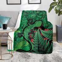 New Zealand Gecko Christmas Blanket Meri Kirihimete Paua Shell Mix Pohutukawa LT14 - Polynesian Pride
